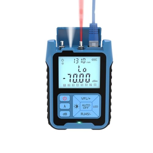 Serplex® 4 in 1 Optic Cable Tester, LCD Backlight Fiber Optic Cable Tester with LED &Automatic Calibration, Visible Red Laser Design, Battery Operated Optical Power Meter, No Battery Included Serplex® 4 in 1 Optic Cable Tester, LCD Backlight Fiber Optic Cable Tester with LED &Automatic Calibration, Visible Red Laser Design, Battery Operated Optical Power Meter, No Battery Included